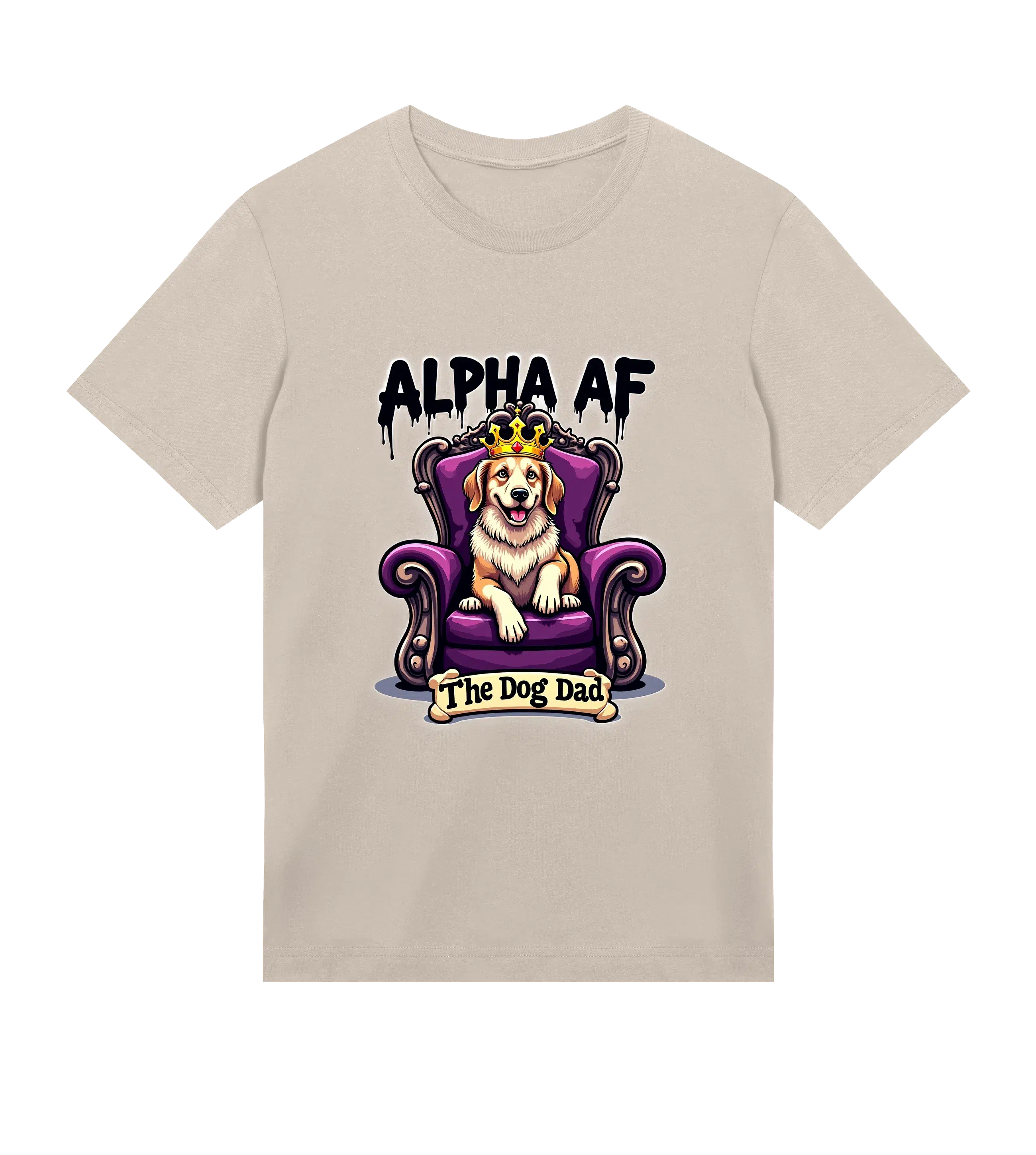 Alpha AF T-Shirt - Dog Dad t-shirt - THE DOG DAD - #color_sand