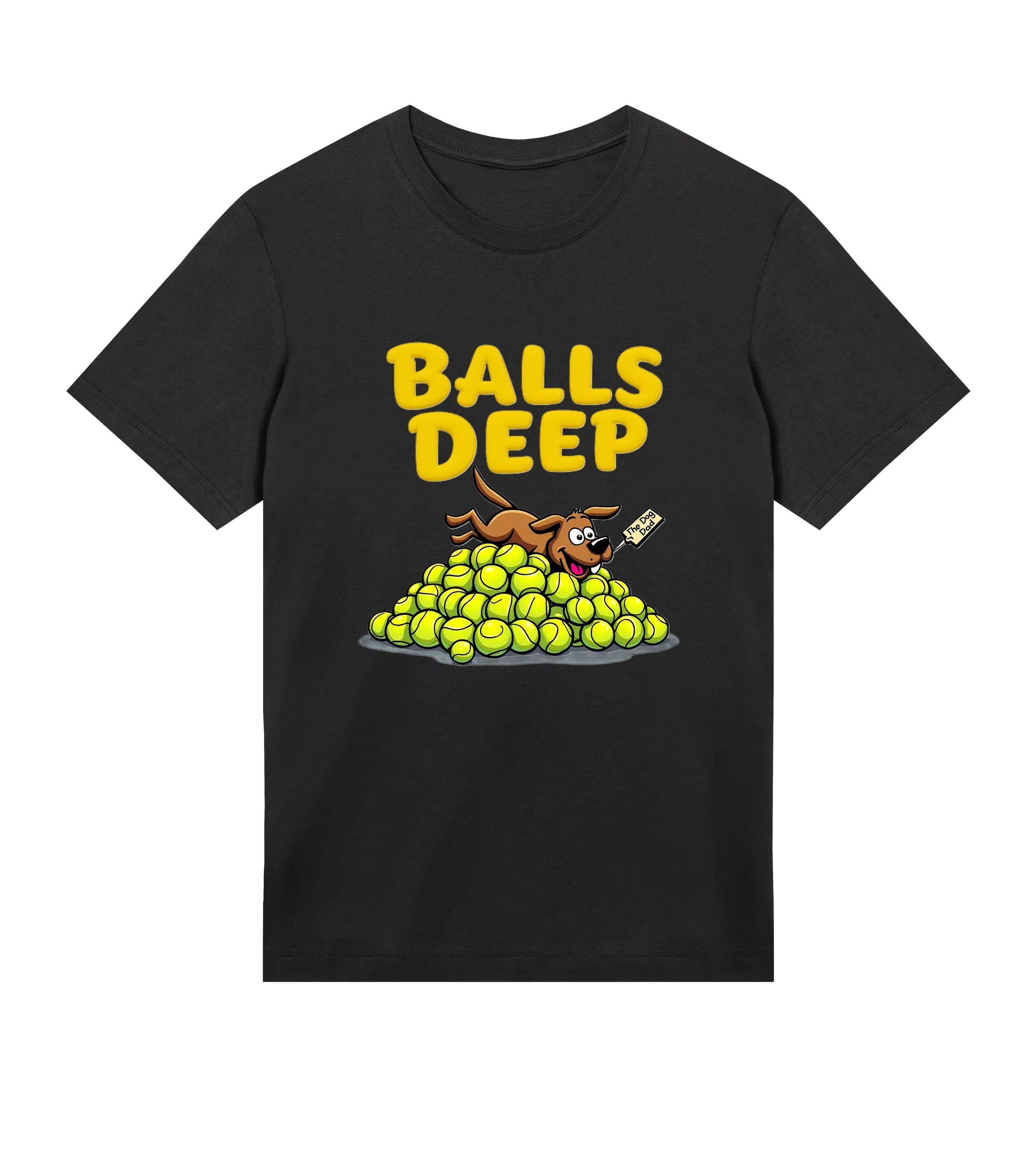 Balls Deep T-Shirt - Dog Dad t-shirt - THE DOG DAD - #color_black