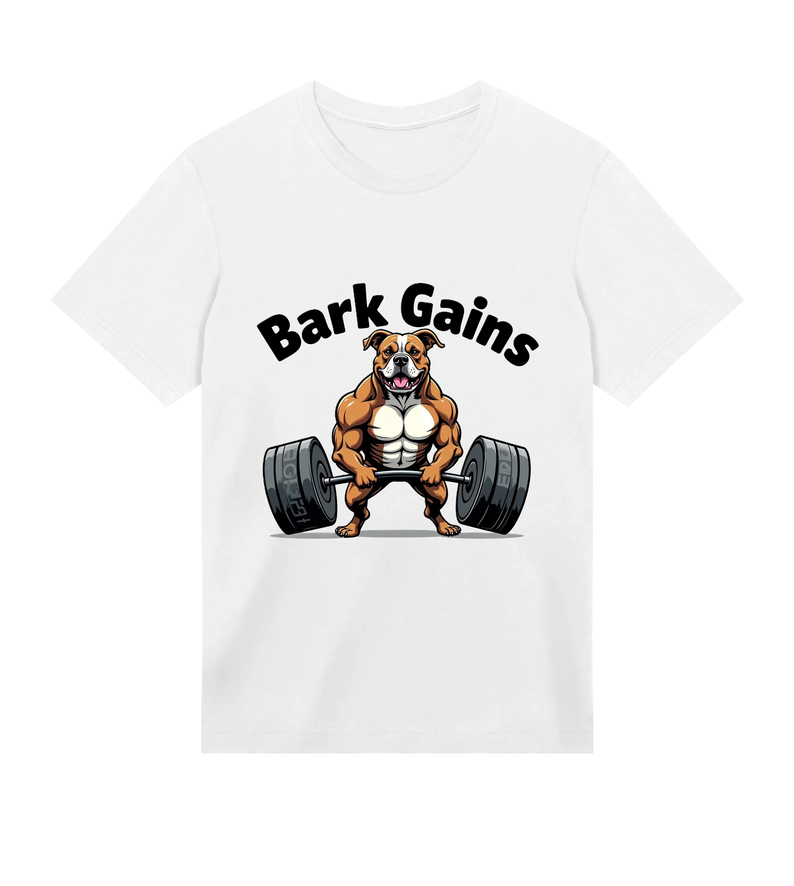 Bark Gains T-Shirt - Dog Dad t-shirt - THE DOG DAD - #color_white