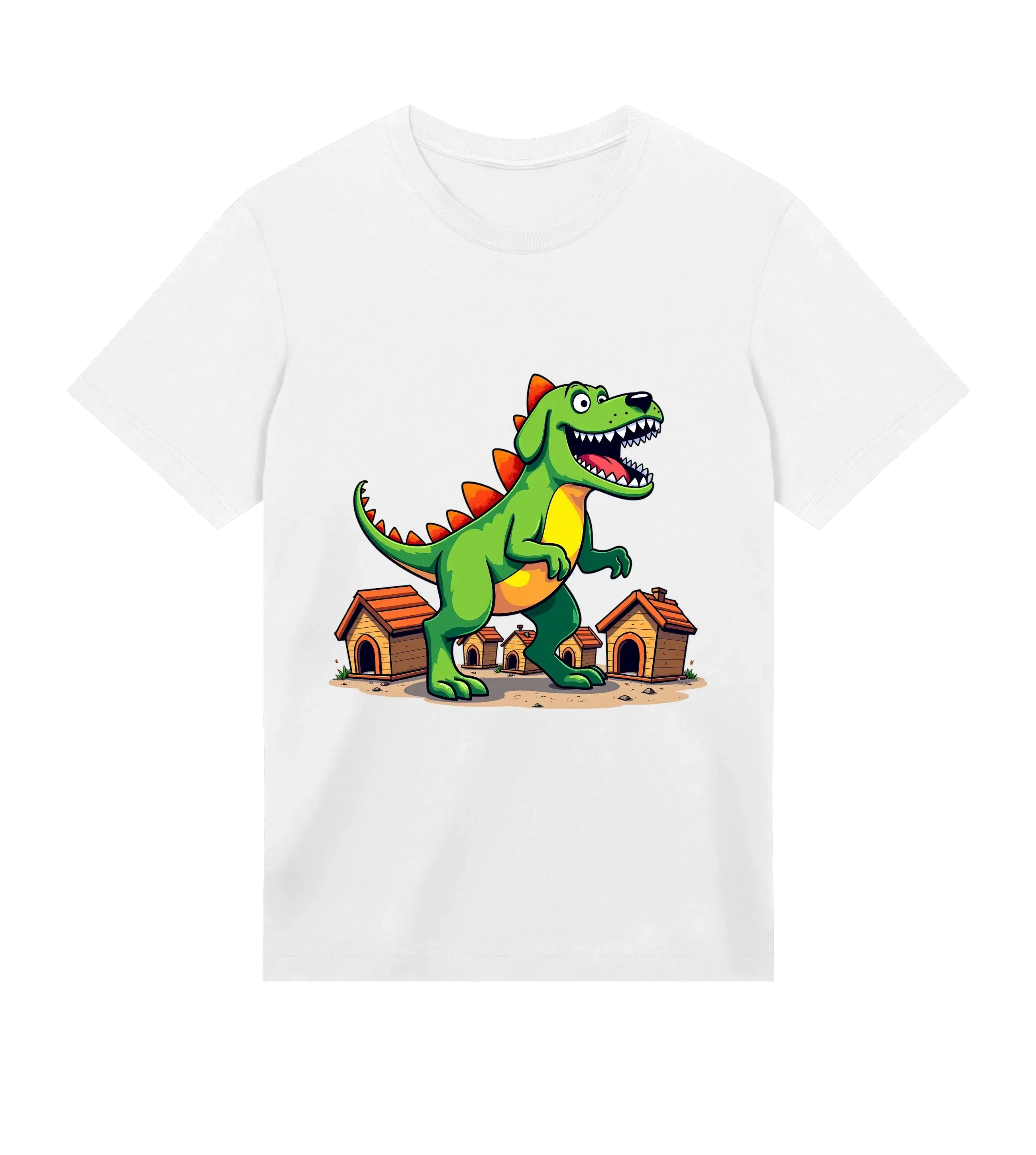 The Dog Dad® Barkosaurus Rex T-Shirt - Dog Dad t-shirt in #color_white