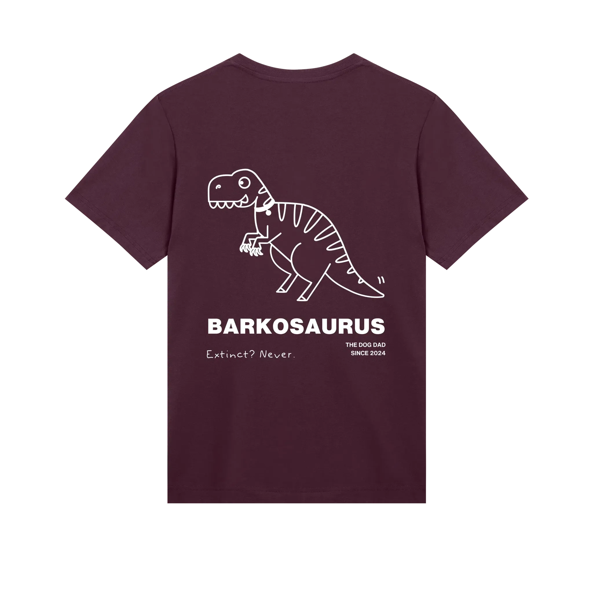 The Dog Dad® Barkosaurus T-Shirt - Men's t-shirt in #color_maroon