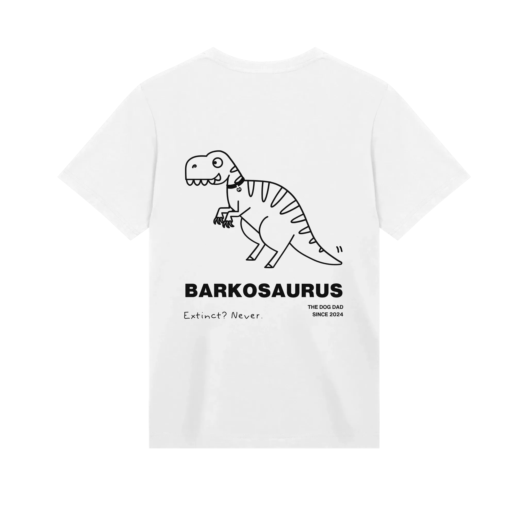 The Dog Dad® Barkosaurus T-Shirt - Men's t-shirt in #color_white