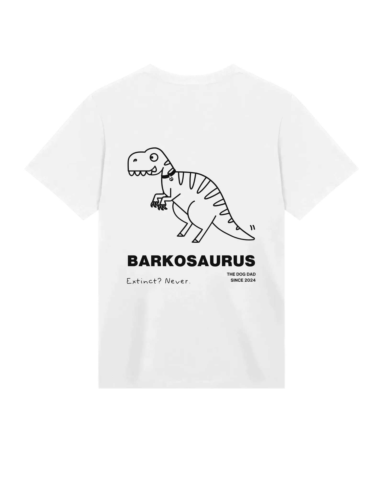 The Dog Dad® Barkosaurus T-Shirt - Men's t-shirt in #color_white