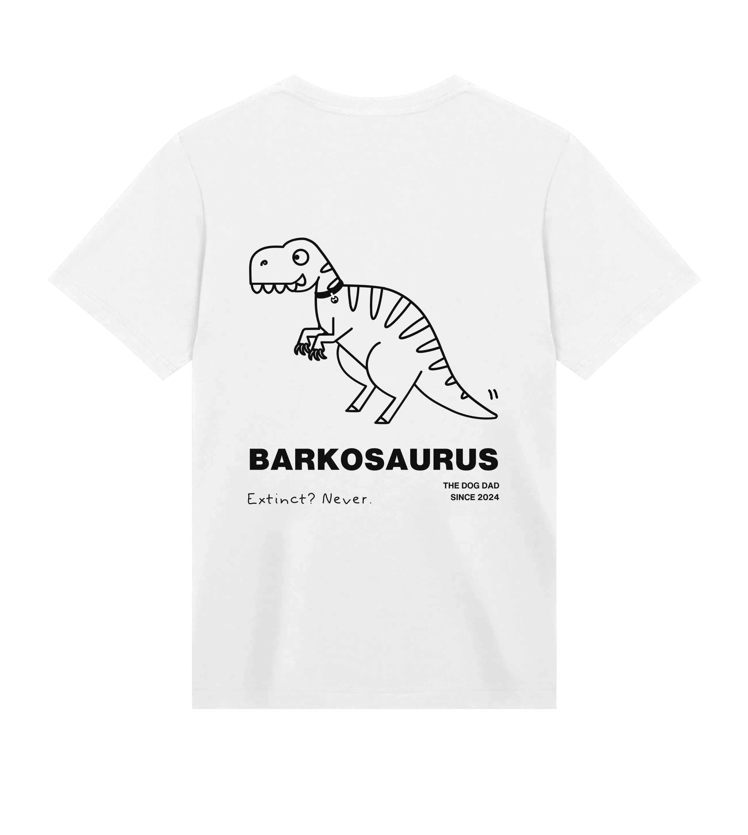 The Dog Dad® Barkosaurus T-Shirt - Men's t-shirt in #color_white