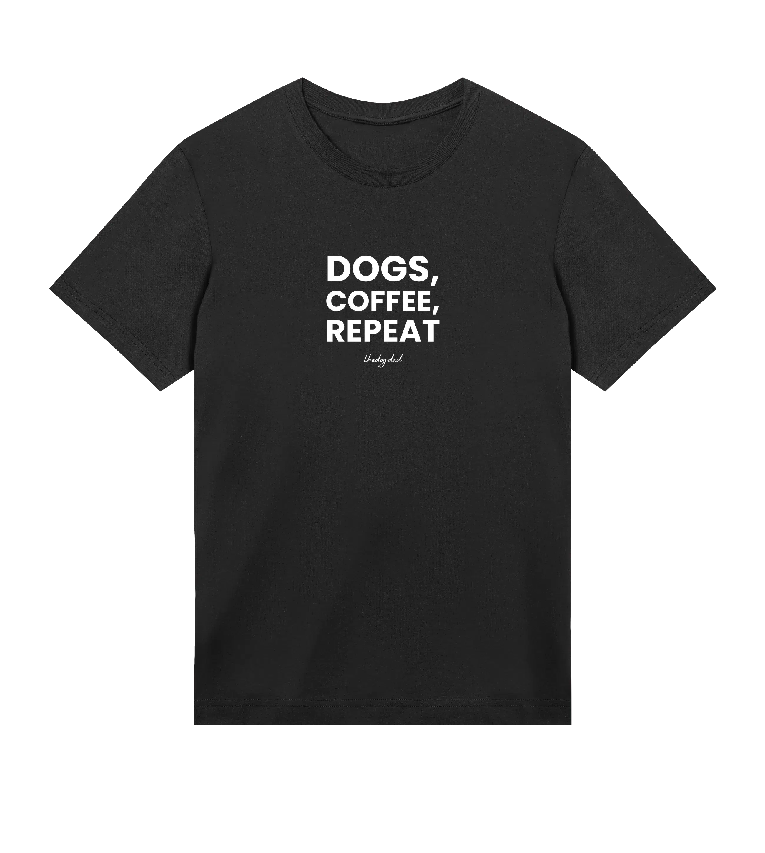 Dogs, Coffee, Repeat T-Shirt - Dog Dad t-shirt - THE DOG DAD - #color_black