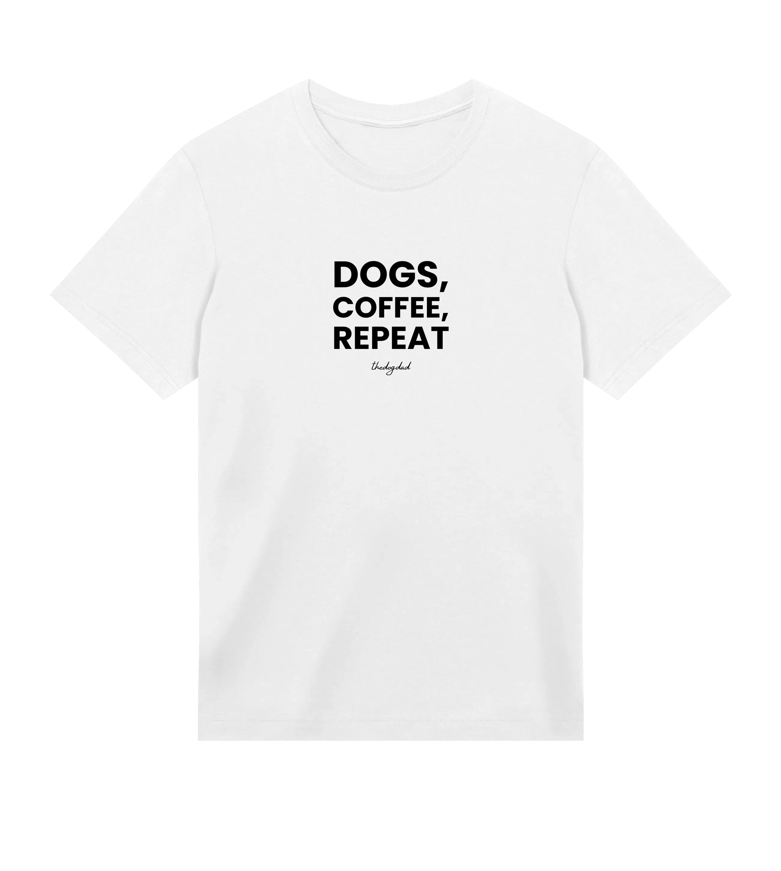 Dogs, Coffee, Repeat T-Shirt - Dog Dad t-shirt - THE DOG DAD - #color_white