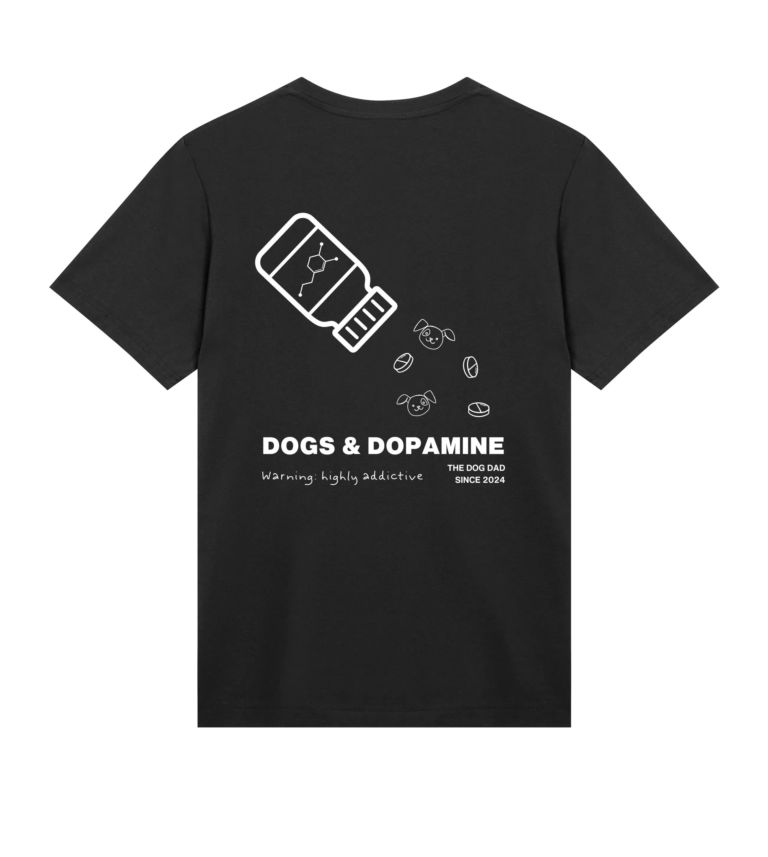 The Dog Dad® Dogs & Dopamine T-Shirt - Men's t-shirt in #color_black