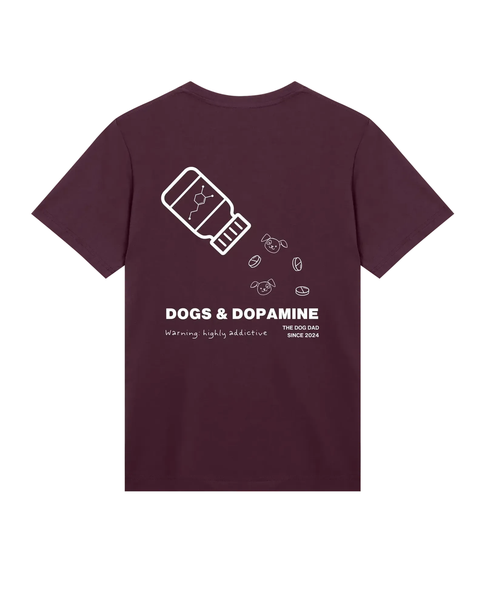 The Dog Dad® Dogs & Dopamine T-Shirt - Men's t-shirt in #color_maroon