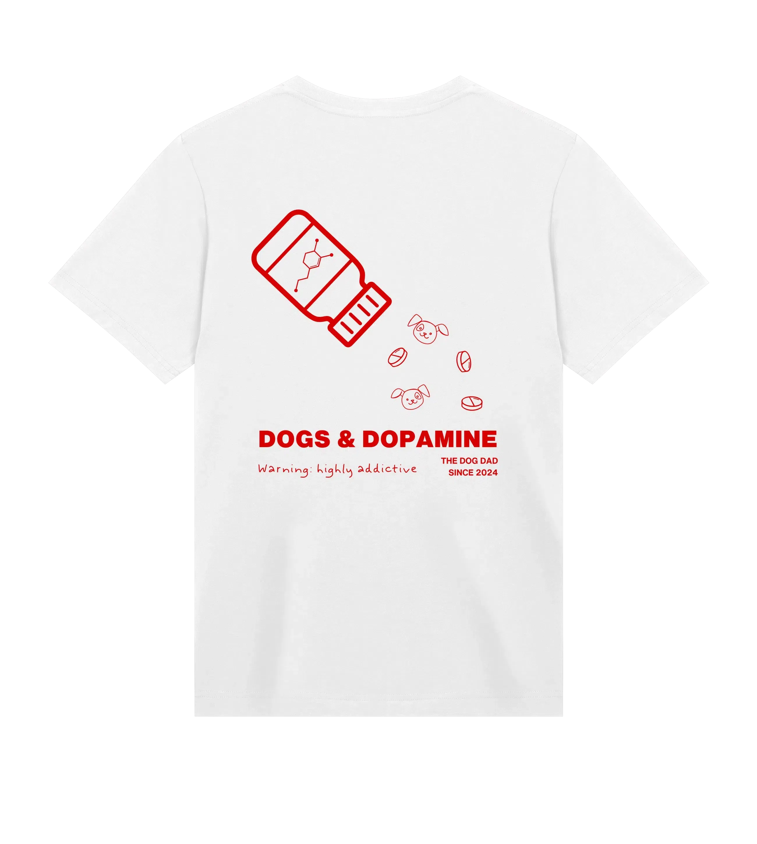 The Dog Dad® Dogs & Dopamine T-Shirt - Men's t-shirt in #color_white