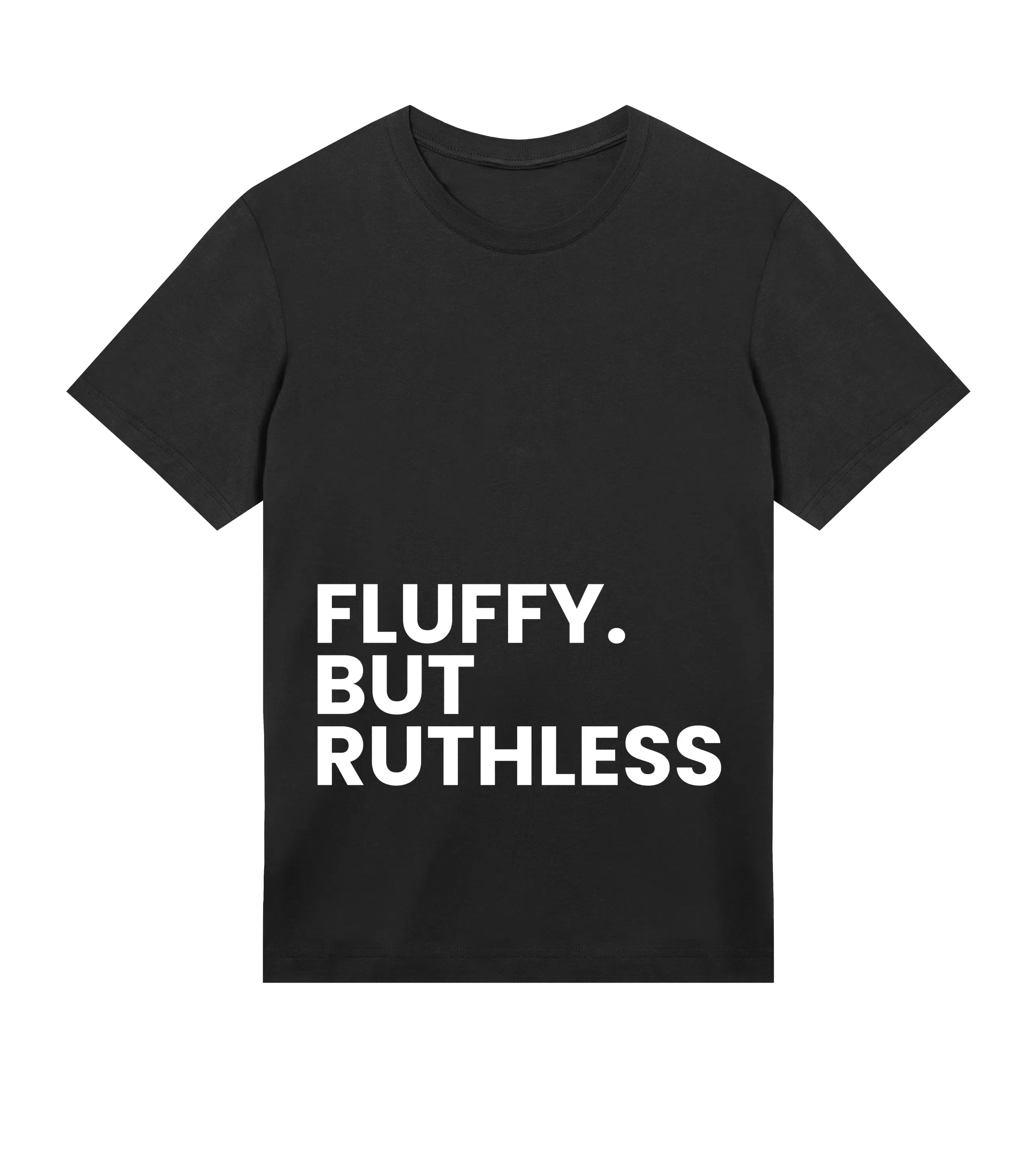 The Dog Dad® Fluffy. But Ruthless T-Shirt - Dog Dad t-shirt in #color_black