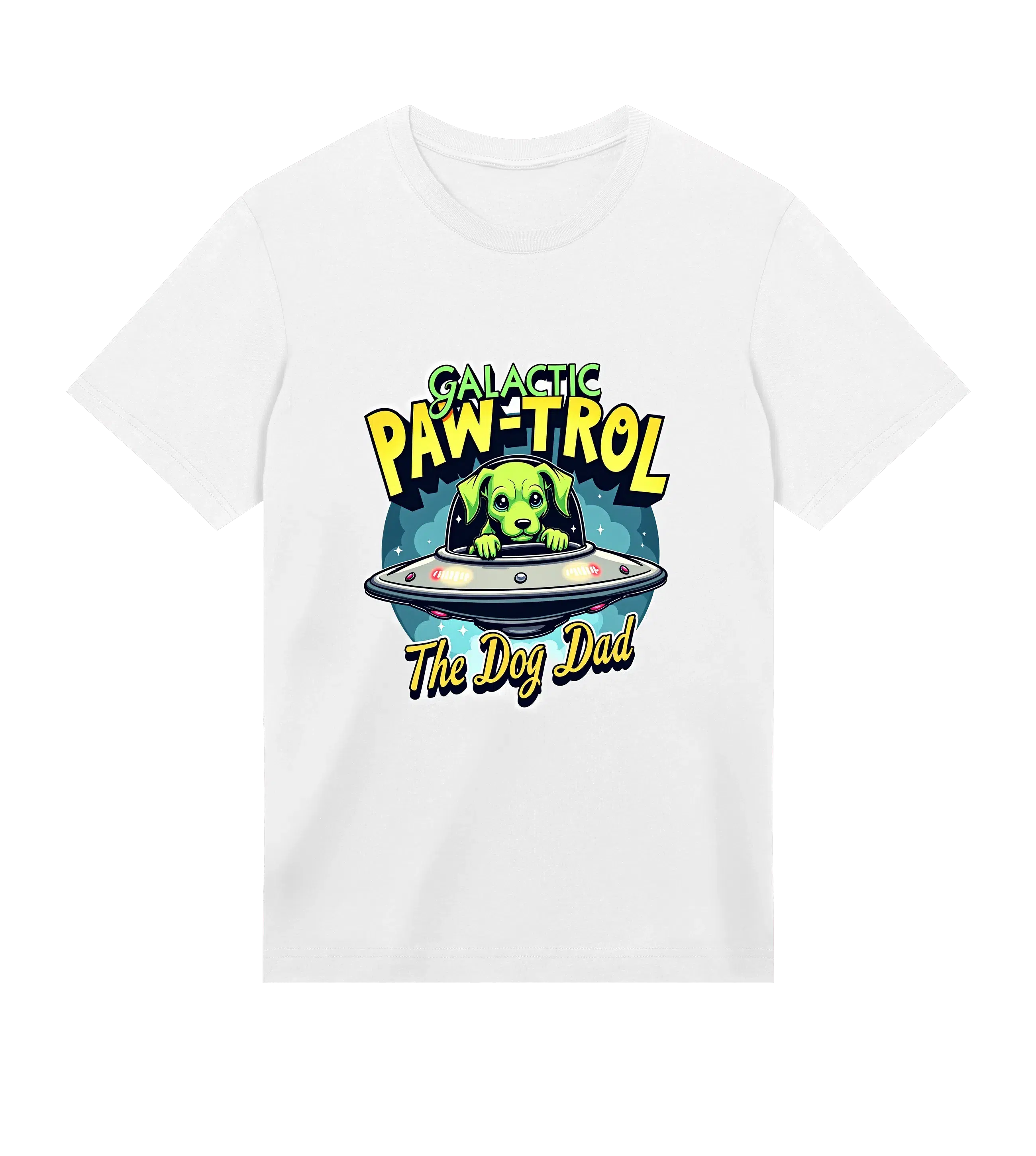 Galactic Paw-trol T-Shirt - Dog Dad t-shirt - THE DOG DAD - #color_white