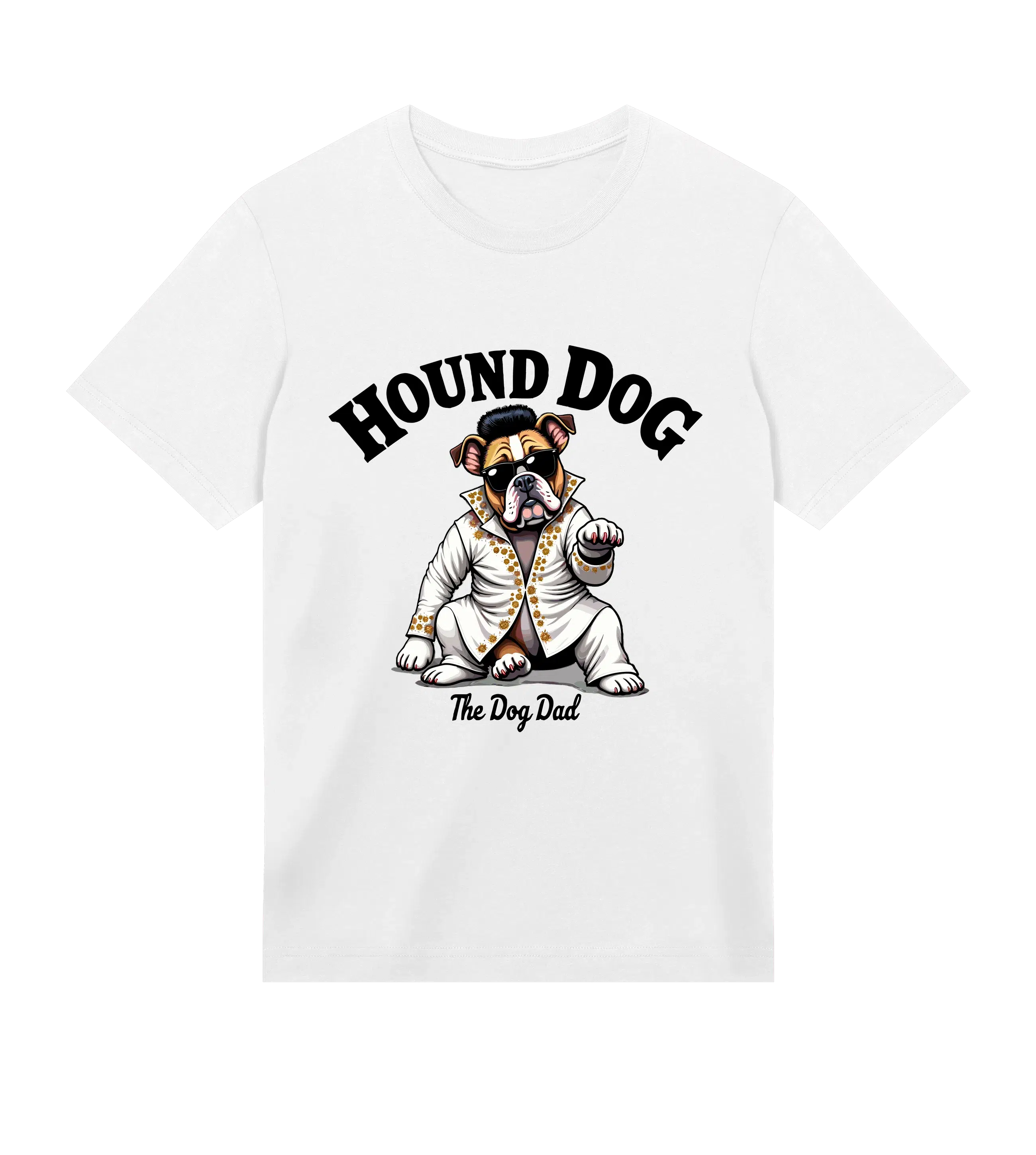 Hound Dog T-Shirt - Dog Dad t-shirt - THE DOG DAD - #color_white