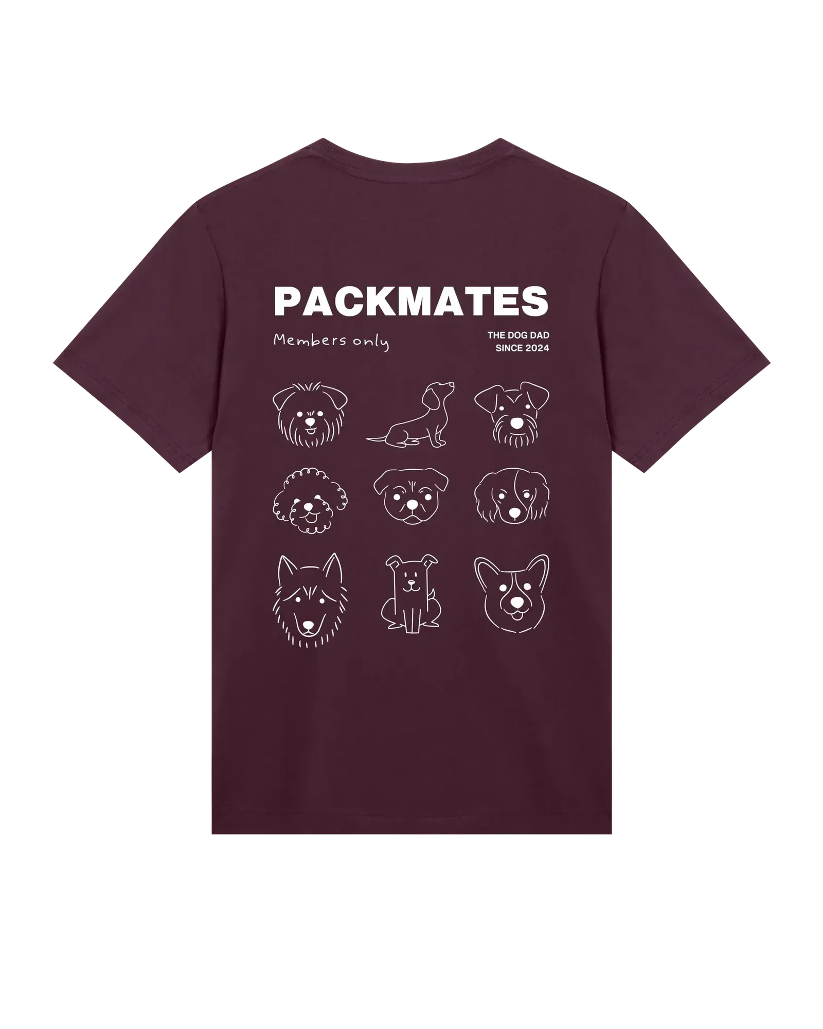 The Dog Dad® Packmates T-Shirt - Men's t-shirt in #color_maroon