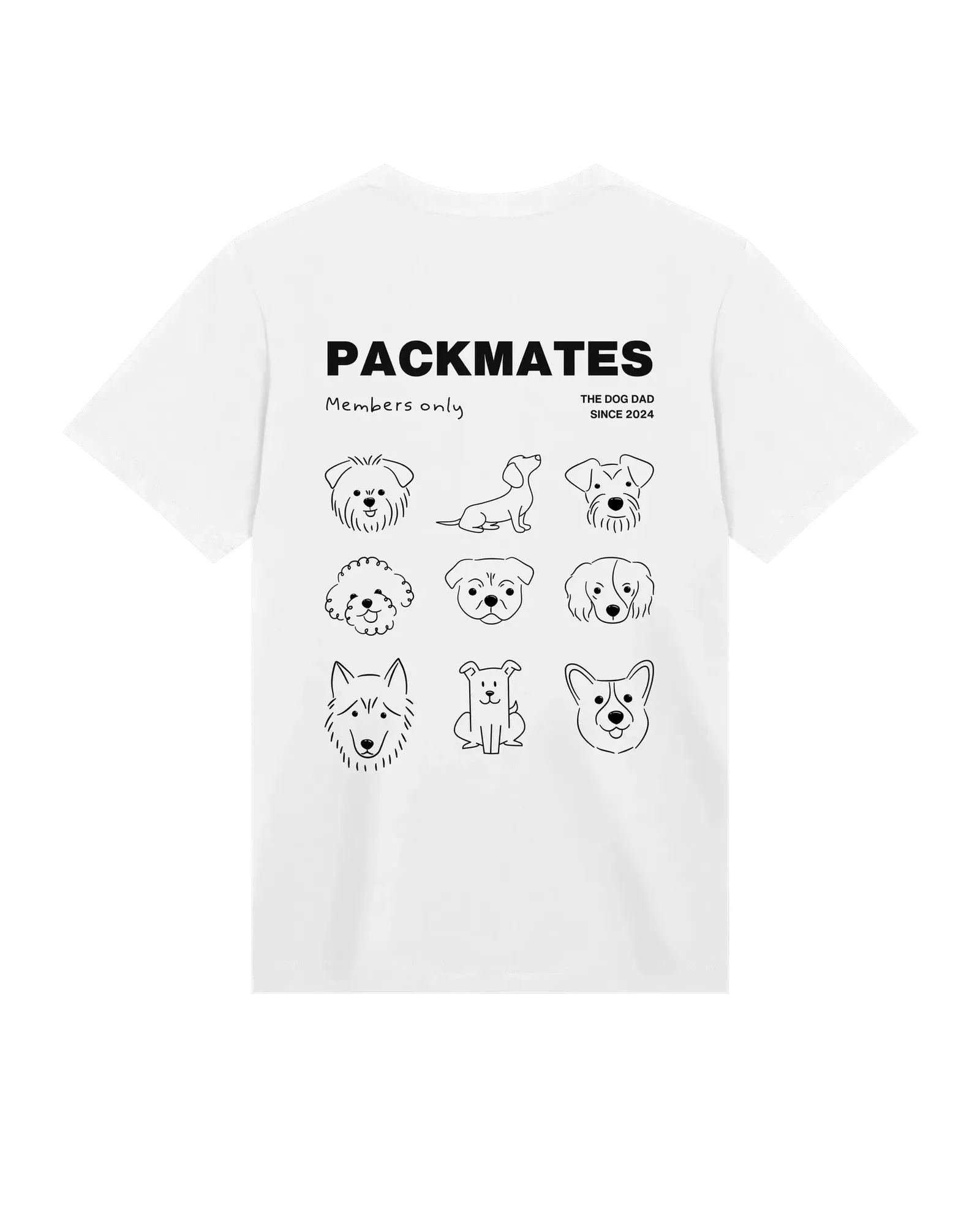 The Dog Dad® Packmates T-Shirt - Men's t-shirt in #color_white
