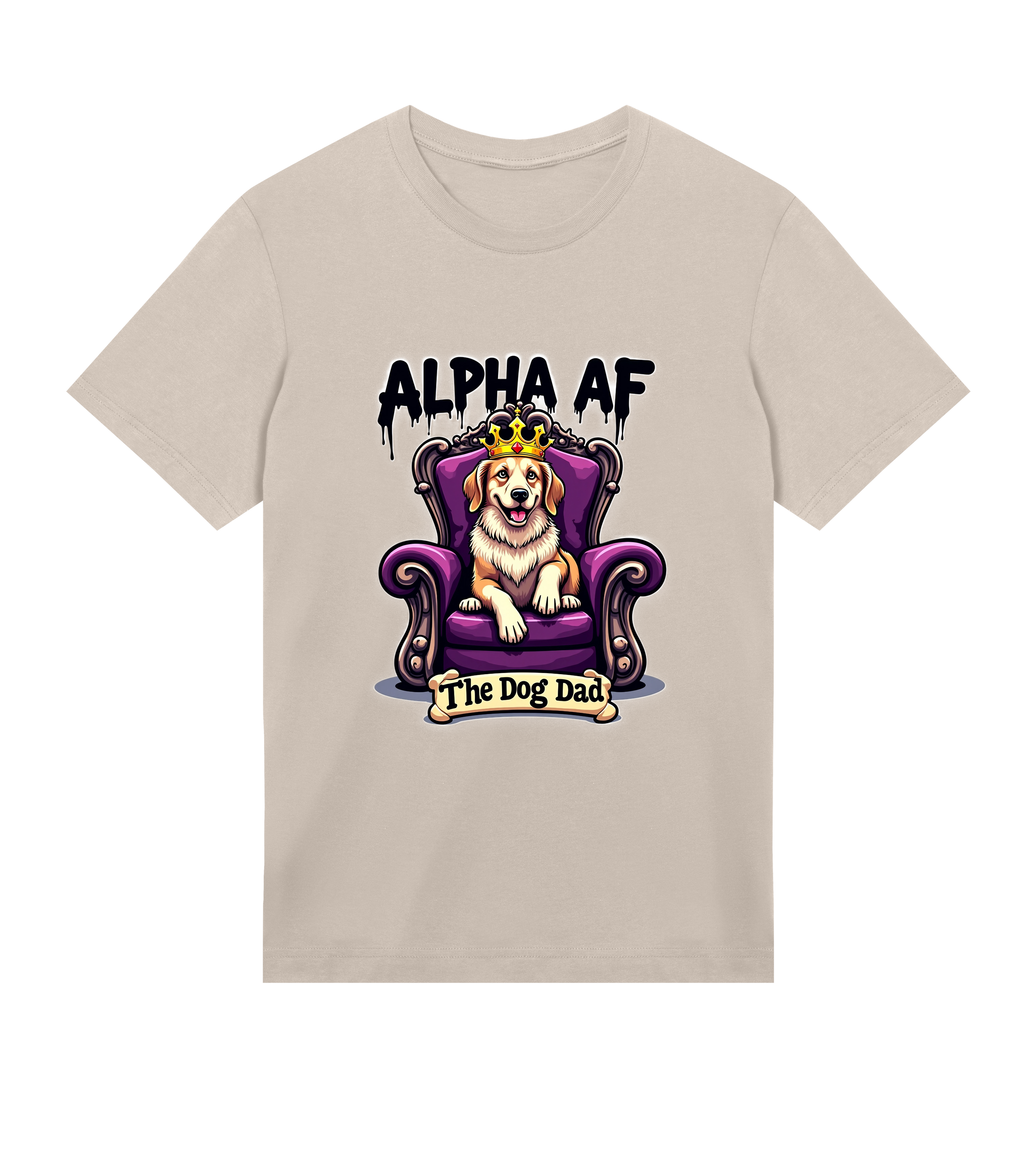 Alpha AF T-Shirt - Dog Dad t-shirt - THE DOG DAD - #color_sand