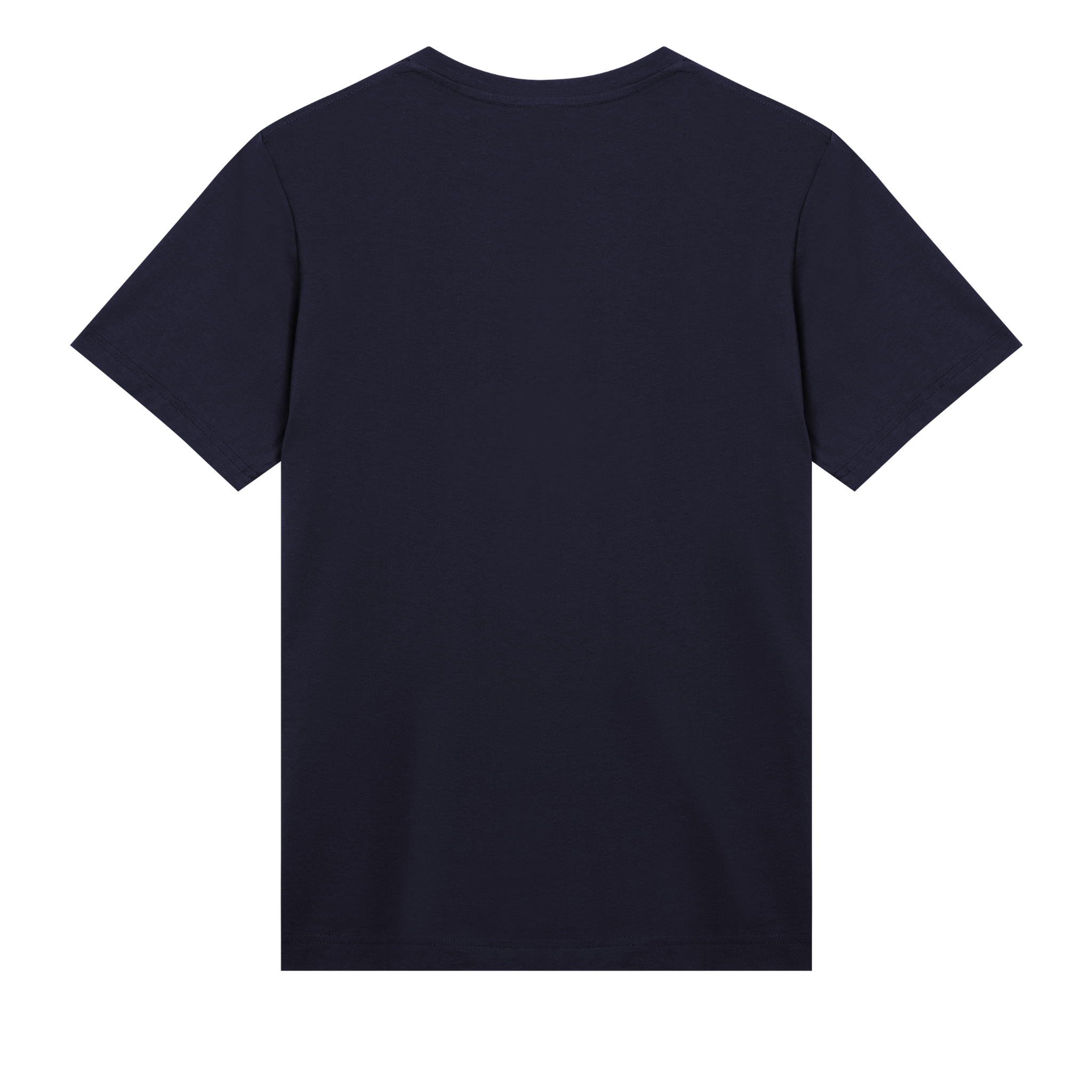Black t-shirt on a white background