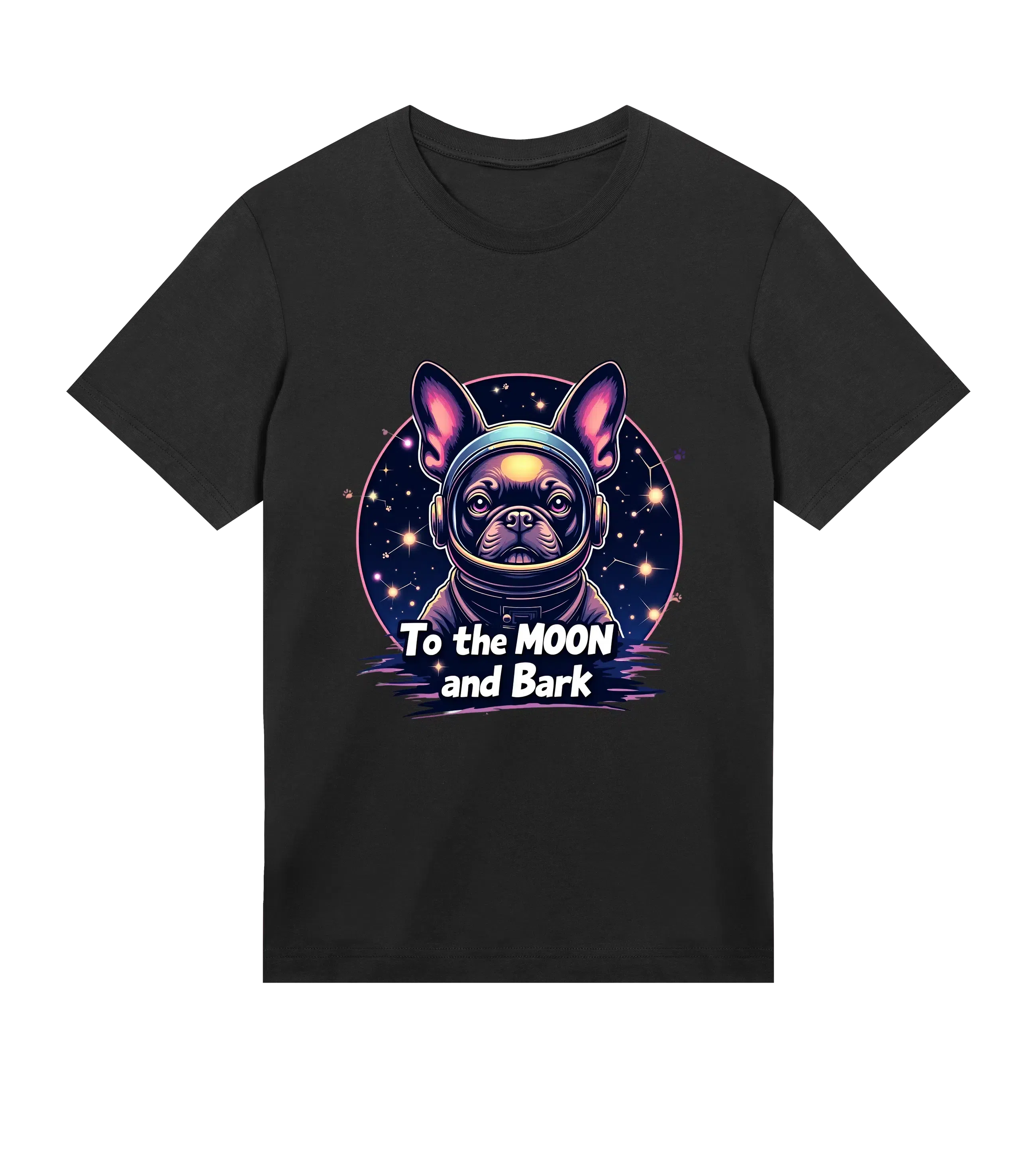 The Dog Dad® To the Moon and Bark T-Shirt - Dog Dad t-shirt in #color_black