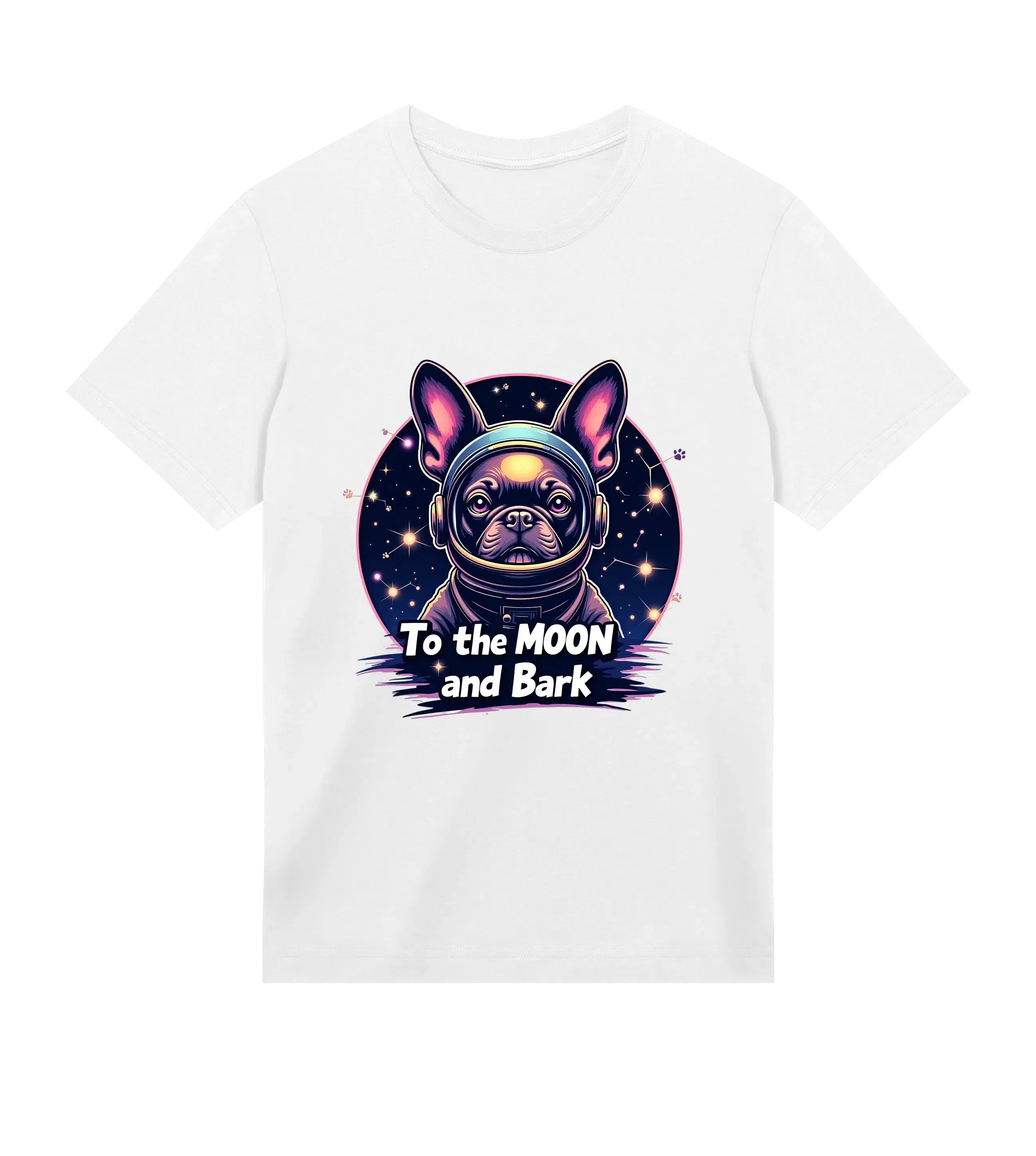 The Dog Dad® To the Moon and Bark T-Shirt - Dog Dad t-shirt in #color_white