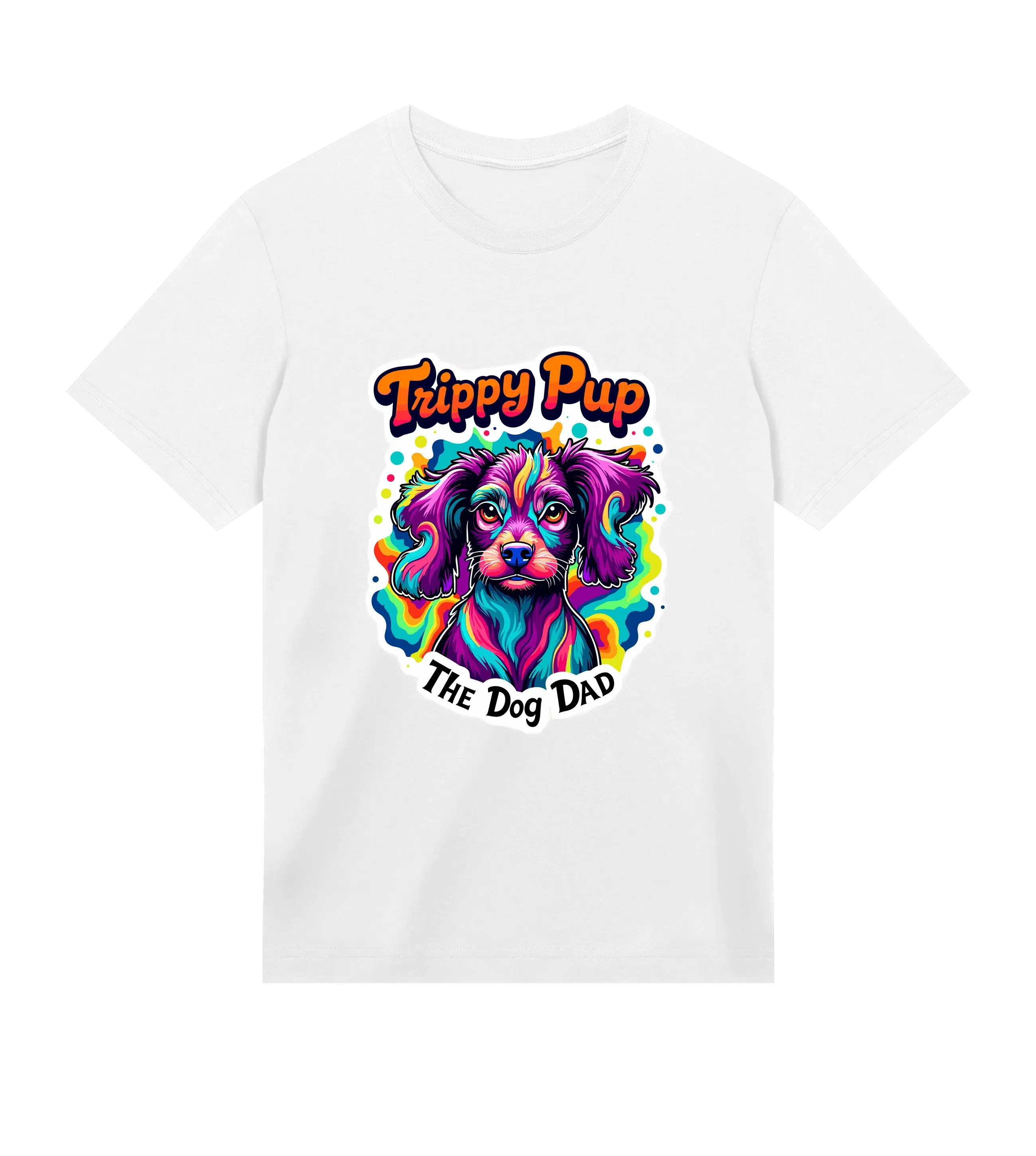 Trippy Pup T-Shirt - Dog Dad t-shirt - THE DOG DAD - #color_white